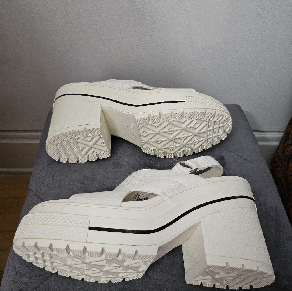 Converse One Star Boardwalk Strut Block Heel Platform Sandals size 9 - Picture 3 of 4